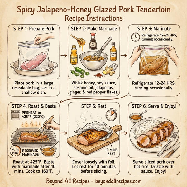 Spicy Jalapeno-Honey Glazed Pork Tenderloin instructions