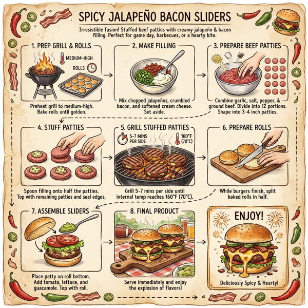 Spicy Jalapeño Bacon Sliders instructions
