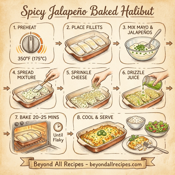 Spicy Jalapeño Baked Halibut instructions