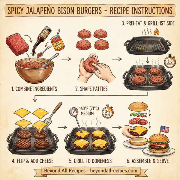 Spicy Jalapeño Bison Burgers instructions