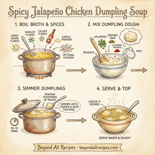Spicy Jalapeno Chicken Dumpling Soup instructions