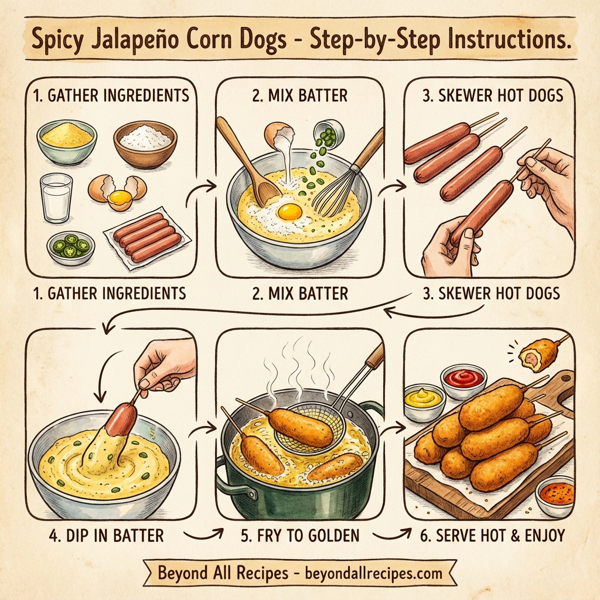 Spicy Jalapeño Corn Dogs instructions
