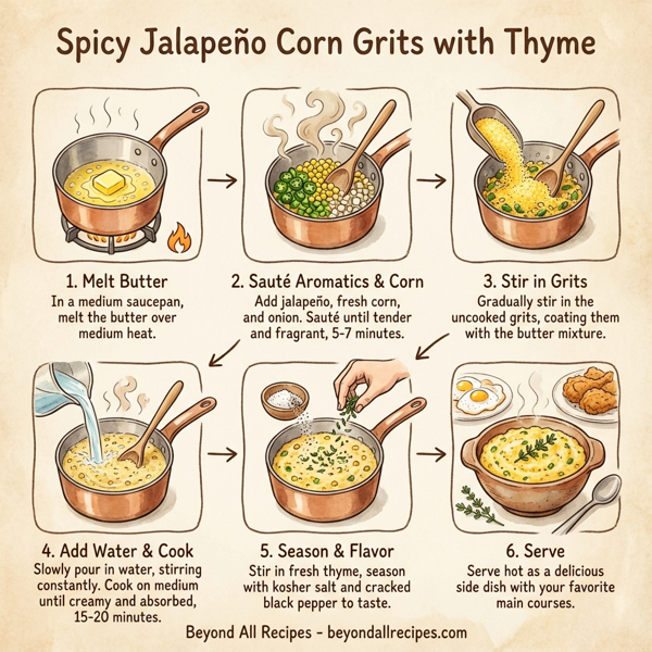 Spicy Jalapeño Corn Grits with Thyme instructions