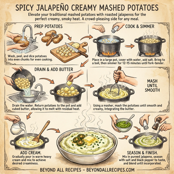 Spicy Jalapeno Creamy Mashed Potatoes instructions