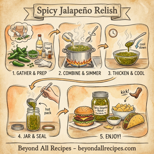 Spicy Jalapeño Relish instructions