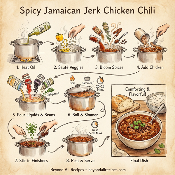Spicy Jamaican Jerk Chicken Chili instructions