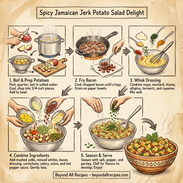 Spicy Jamaican Jerk Potato Salad Delight instructions
