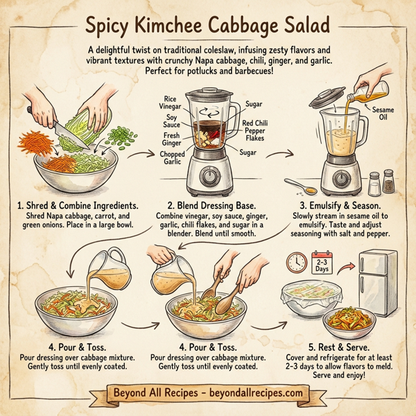 Spicy Kimchee Cabbage Salad instructions