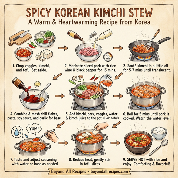 Spicy Korean Kimchi Stew instructions