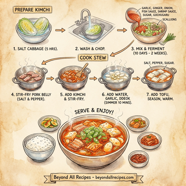 Spicy Korean Kimchi Stew (Kimchi Jjigae) instructions
