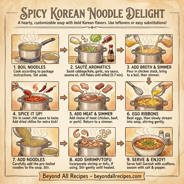 Spicy Korean Noodle Delight instructions