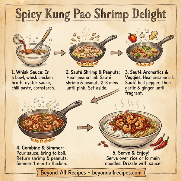 Spicy Kung Pao Shrimp Delight instructions