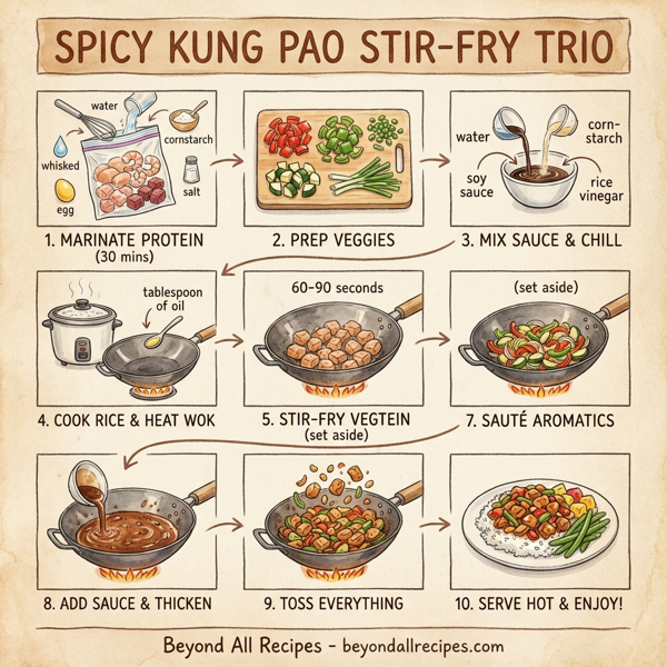 Spicy Kung Pao Stir-Fry Trio instructions