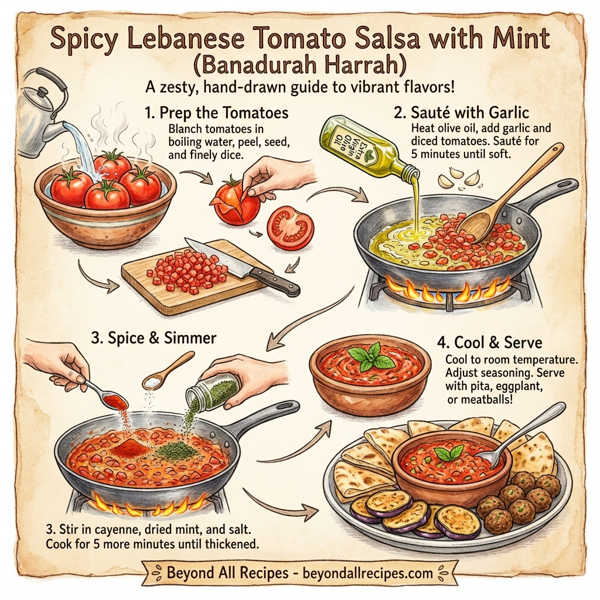 Spicy Lebanese Tomato Salsa with Mint instructions