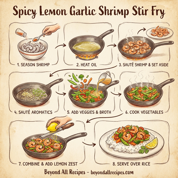 Spicy Lemon Garlic Shrimp Stir Fry instructions