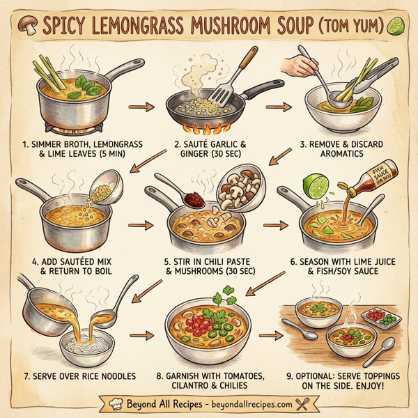 Spicy Lemongrass Mushroom Soup (Tom Yum) instructions