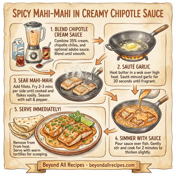 Spicy Mahi-Mahi in Creamy Chipotle Sauce instructions
