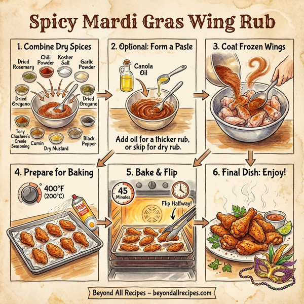 Spicy Mardi Gras Wing Rub instructions