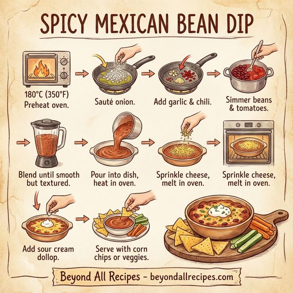 Spicy Mexican Bean Dip instructions