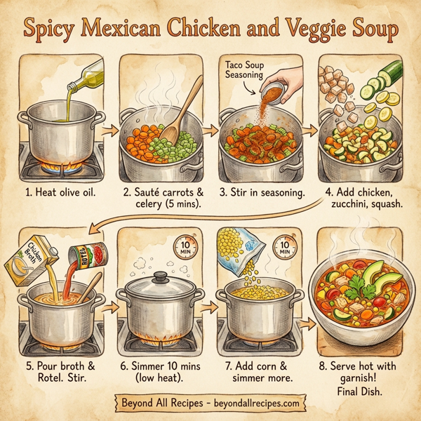 Spicy Mexican Chicken and Veggie Soup instructions