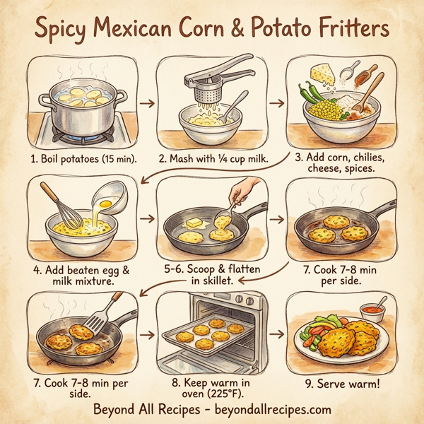 Spicy Mexican Corn & Potato Fritters instructions