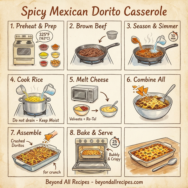 Spicy Mexican Dorito Casserole instructions