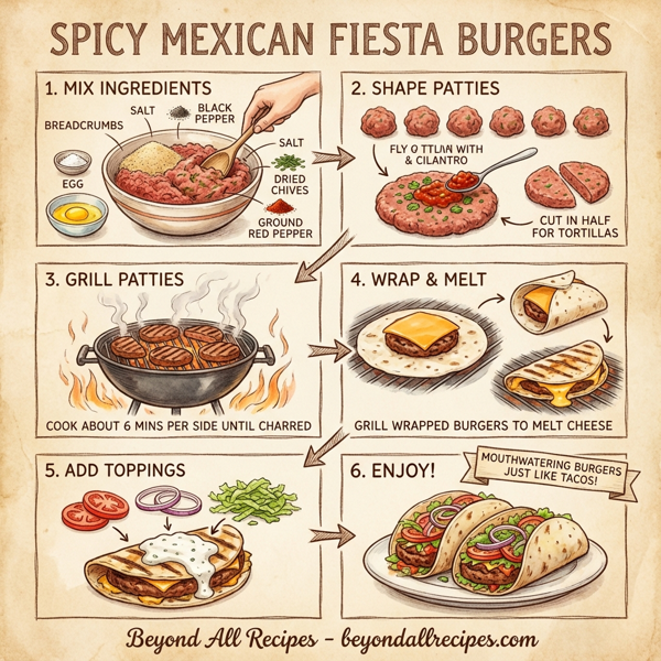 Spicy Mexican Fiesta Burgers instructions