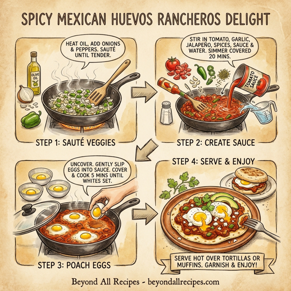 Spicy Mexican Huevos Rancheros Delight instructions