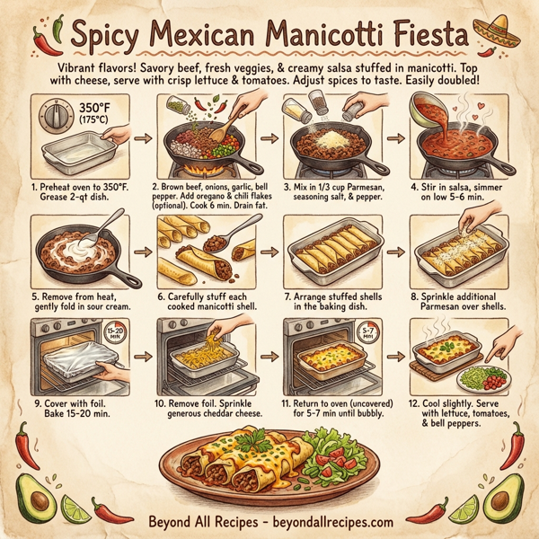 Spicy Mexican Manicotti Fiesta instructions