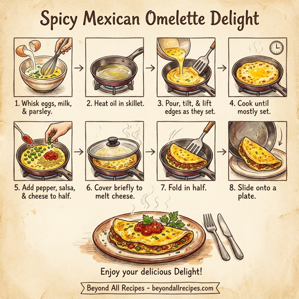 Spicy Mexican Omelette Delight instructions