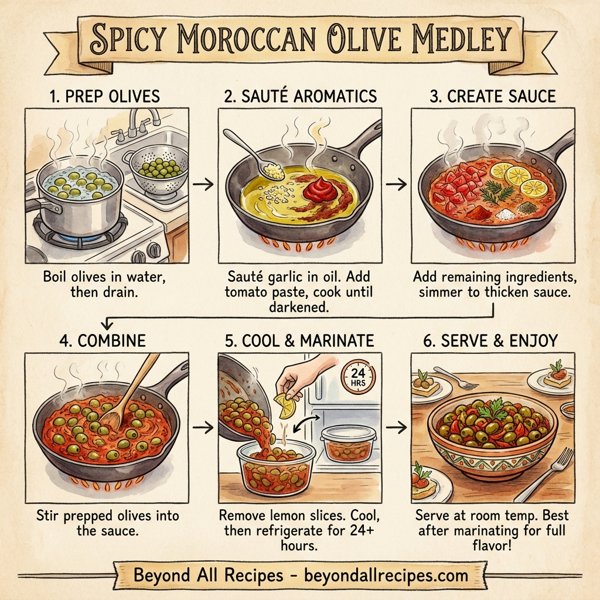 Spicy Moroccan Olive Medley instructions