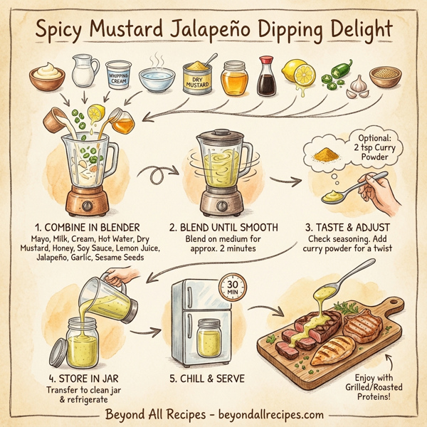 Spicy Mustard Jalapeño Dipping Delight instructions