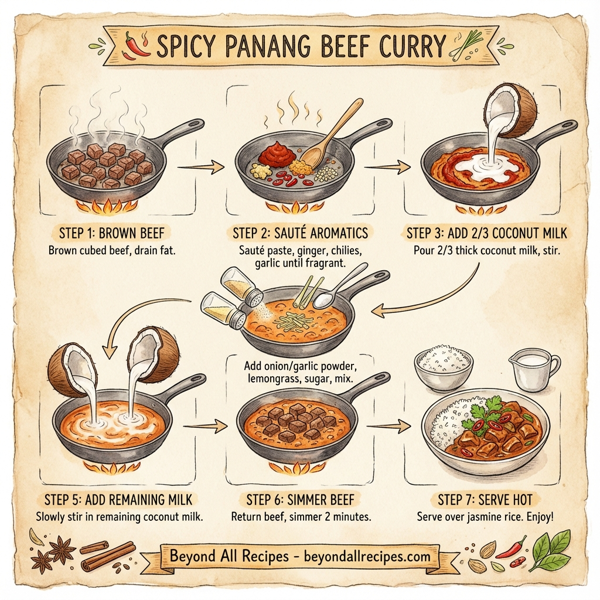 Spicy Panang Beef Curry instructions