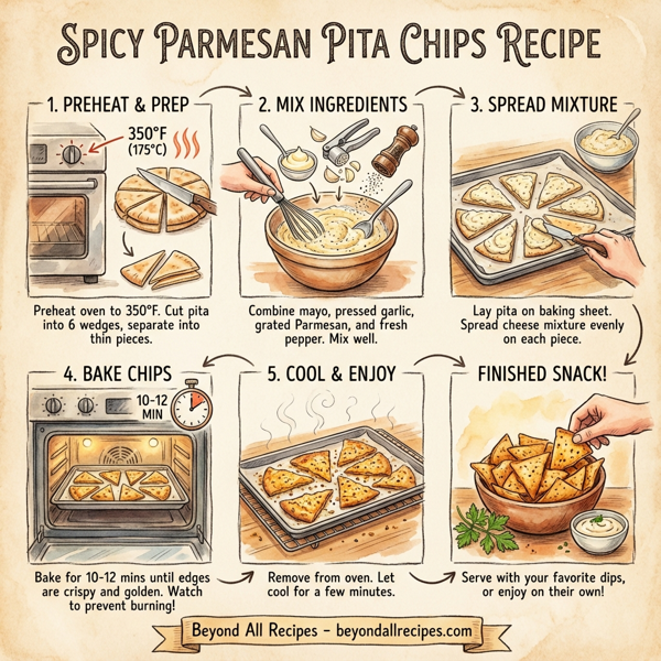 Spicy Parmesan Pita Chips instructions