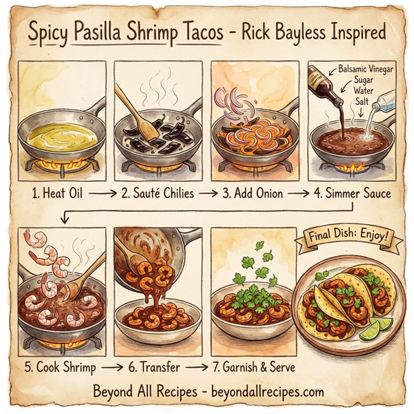 Spicy Pasilla Shrimp Tacos instructions
