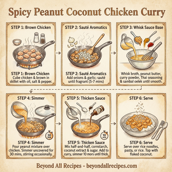 Spicy Peanut Coconut Chicken Curry instructions