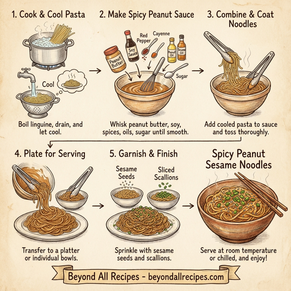 Spicy Peanut Sesame Noodles instructions