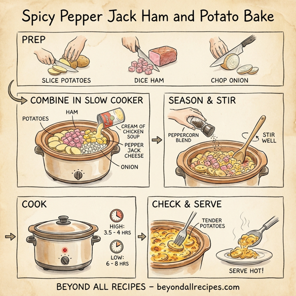 Spicy Pepper Jack Ham and Potato Bake instructions