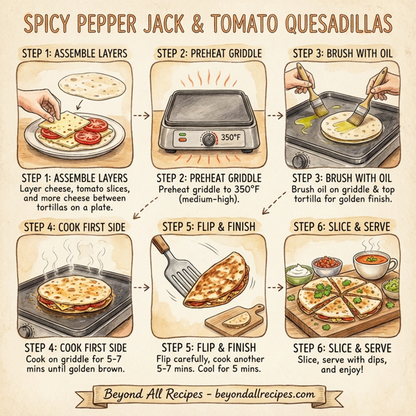 Spicy Pepper Jack and Tomato Quesadillas instructions