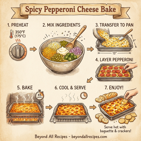 Spicy Pepperoni Cheese Bake instructions