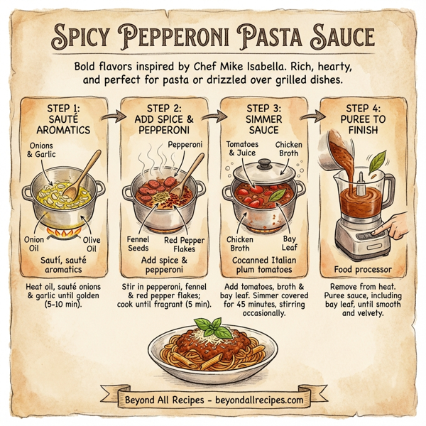 Spicy Pepperoni Pasta Sauce instructions