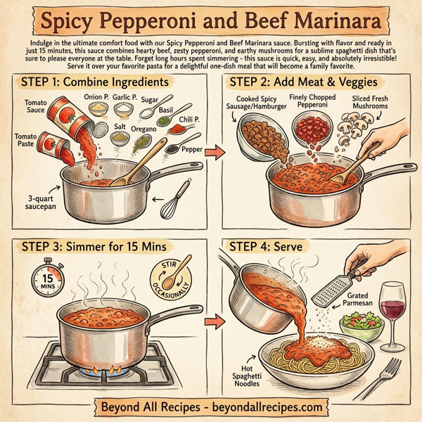 Spicy Pepperoni and Beef Marinara instructions