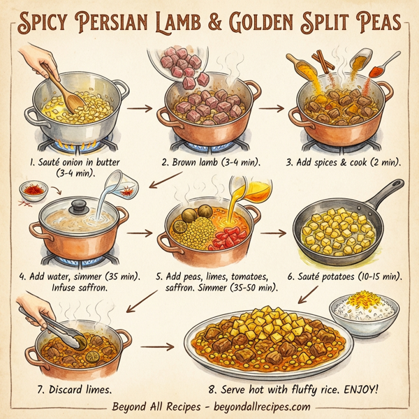 Spicy Persian Lamb and Golden Split Peas instructions