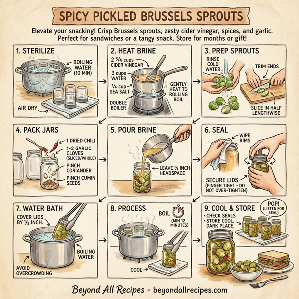 Spicy Pickled Brussels Sprouts instructions