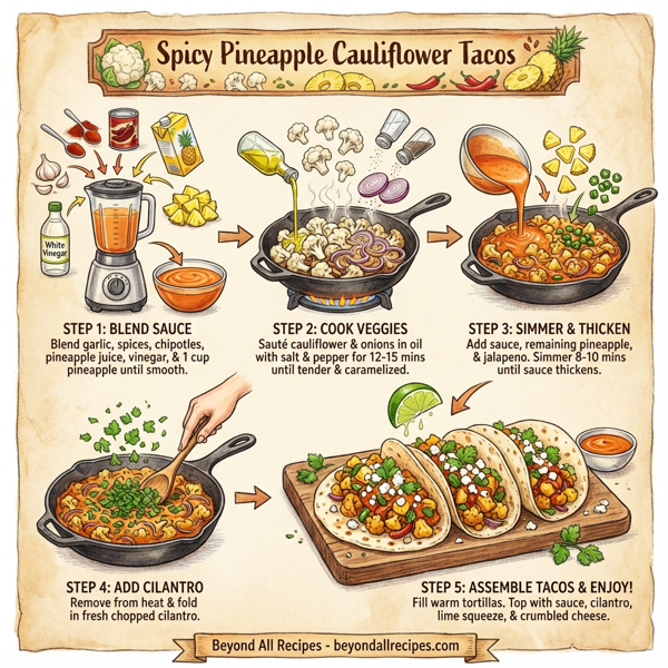Spicy Pineapple Cauliflower Tacos instructions
