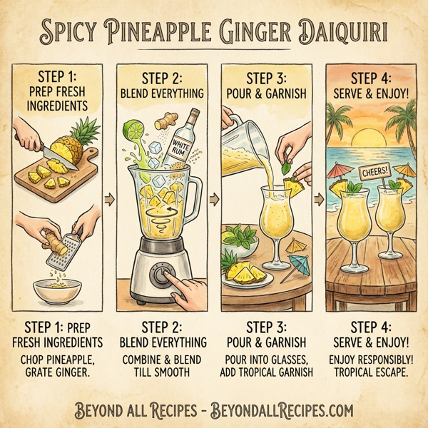 Spicy Pineapple Ginger Daiquiri instructions