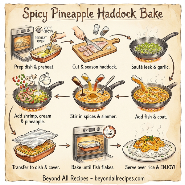 Spicy Pineapple Haddock Bake instructions