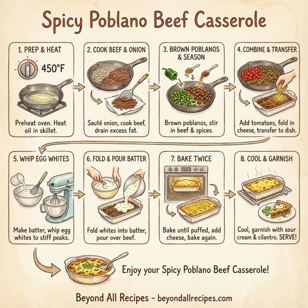 Spicy Poblano Beef Casserole instructions