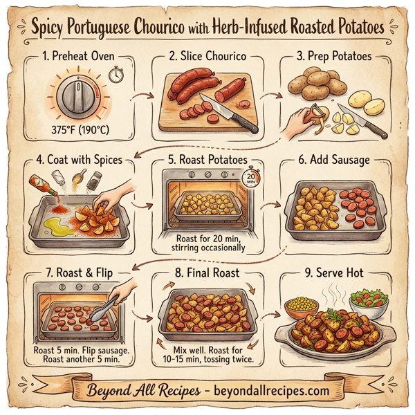 Spicy Portuguese Chourico with Herb-Infused Roasted Potatoes instructions