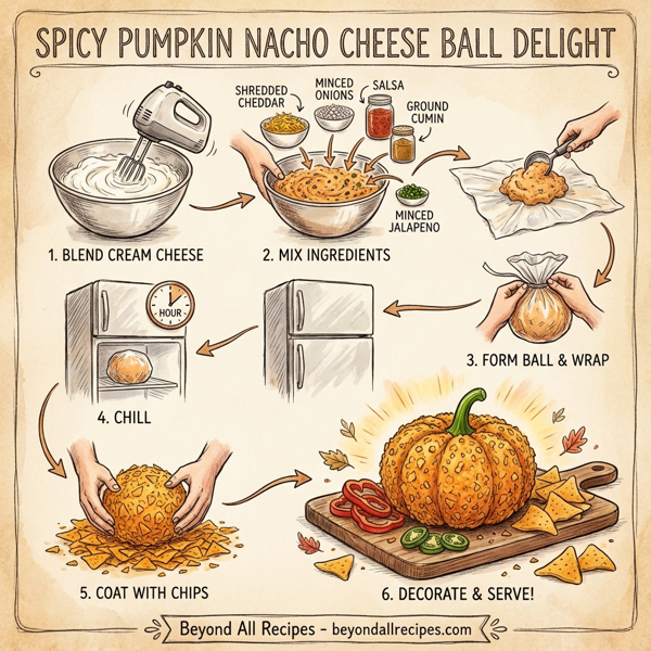 Spicy Pumpkin Nacho Cheese Ball Delight instructions